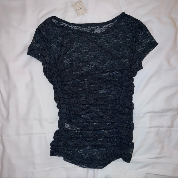 FREE PEOPLE keep it simple lace baby TEE - Picture 4 of 5